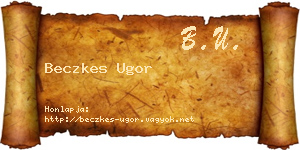 Beczkes Ugor névjegykártya